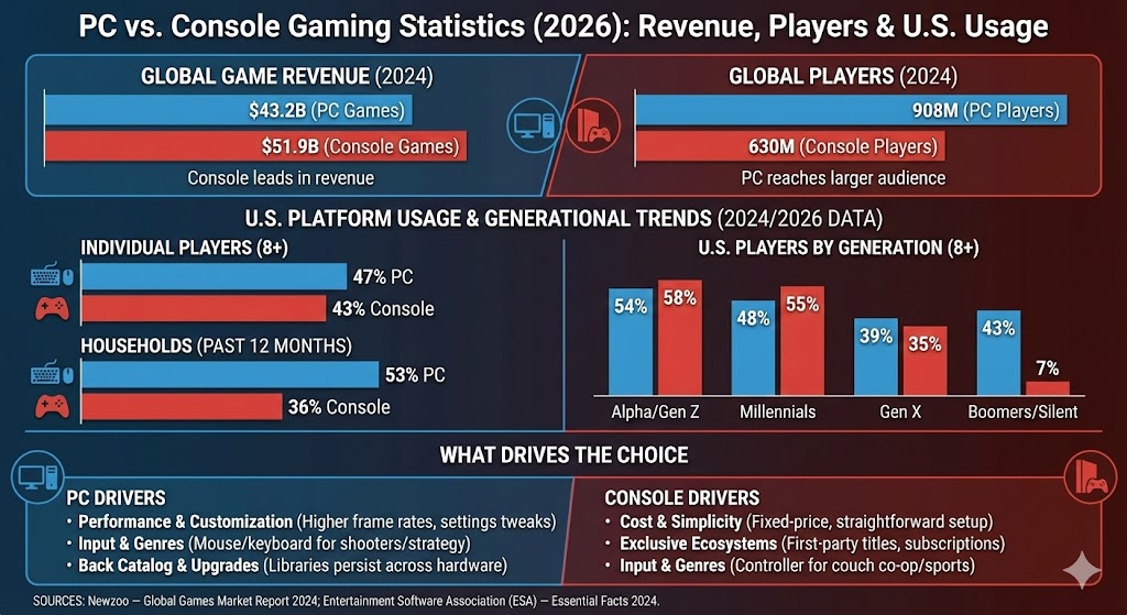 pc vs console gaming statistics